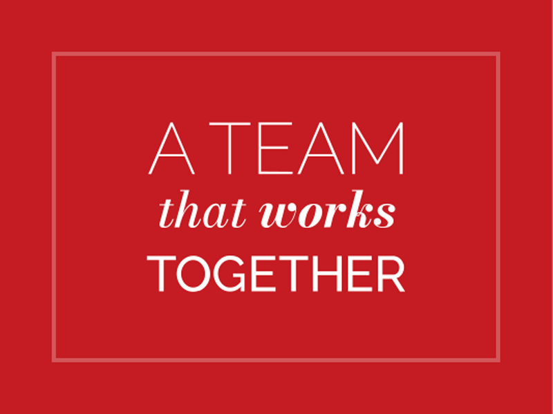A team that works together