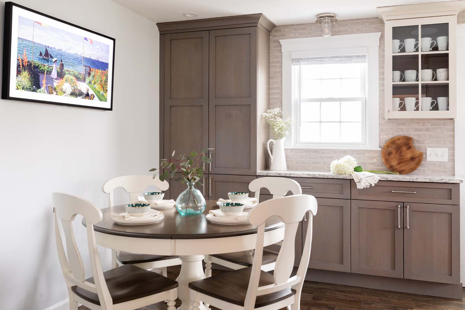 pantry coffee station eating area kitchen galley