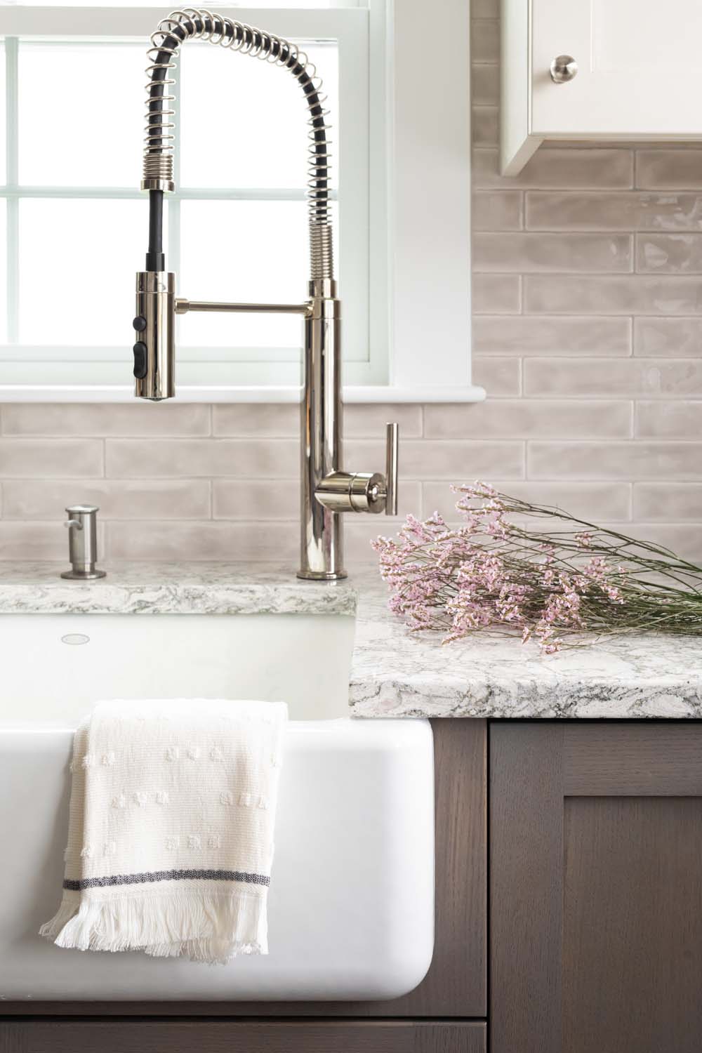 farmhouse sink galley kitchen