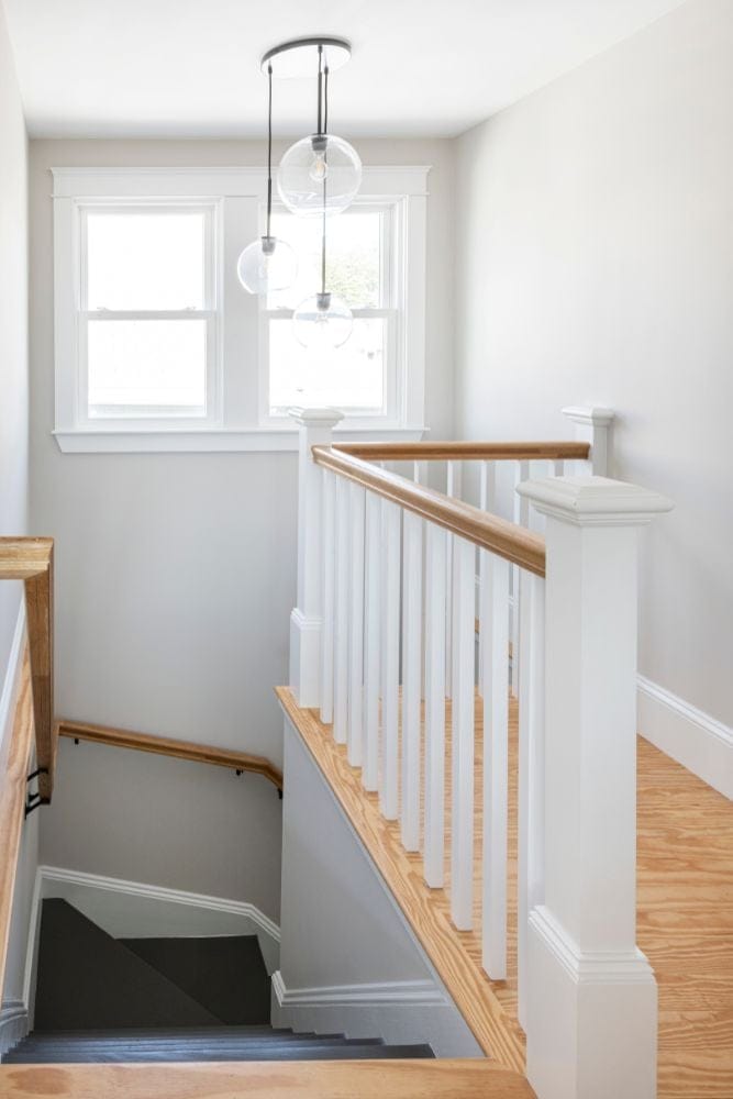 walk up attic stair case remodel